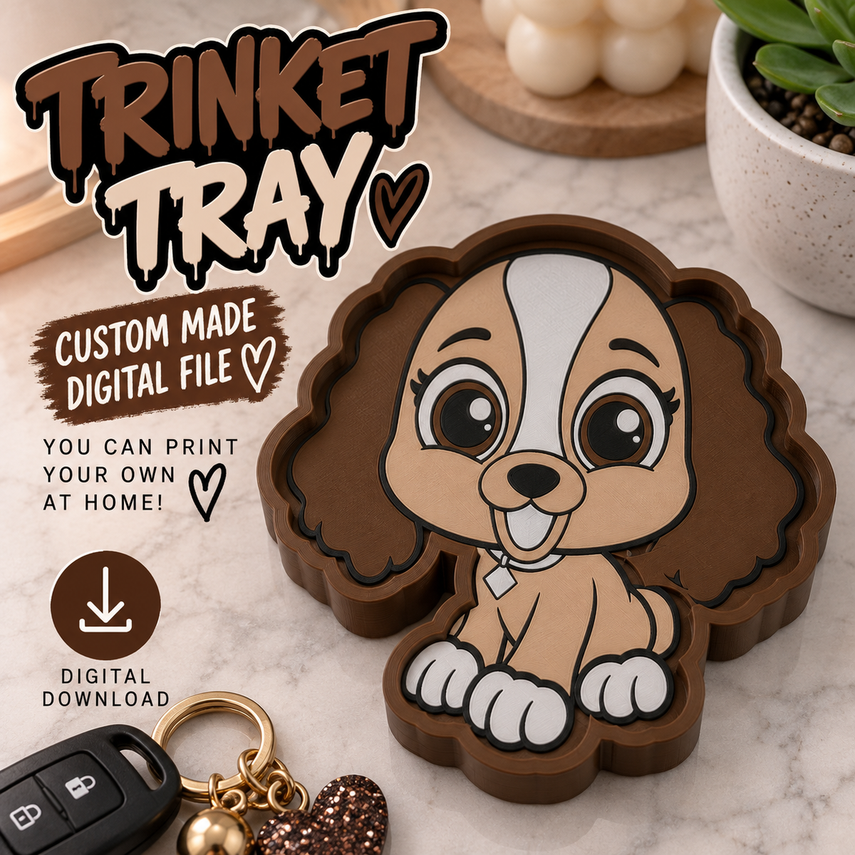 Lady Trinket Tray  ( Digital File )
