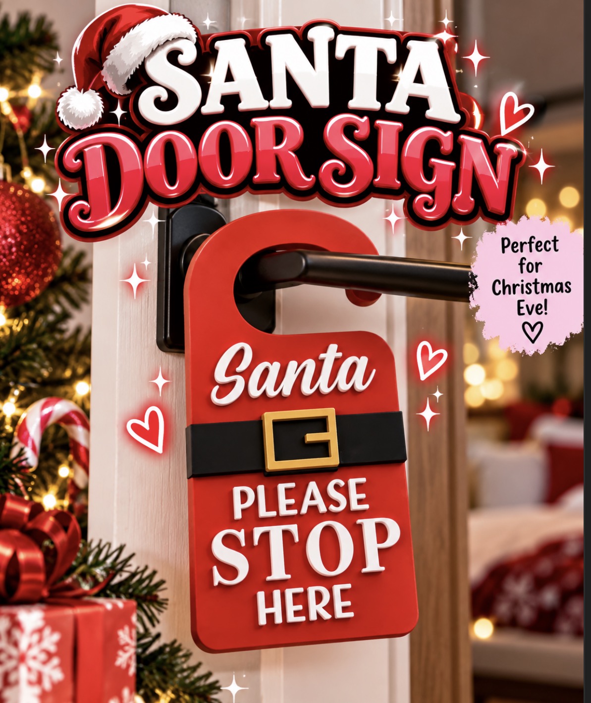 Santa Door sign