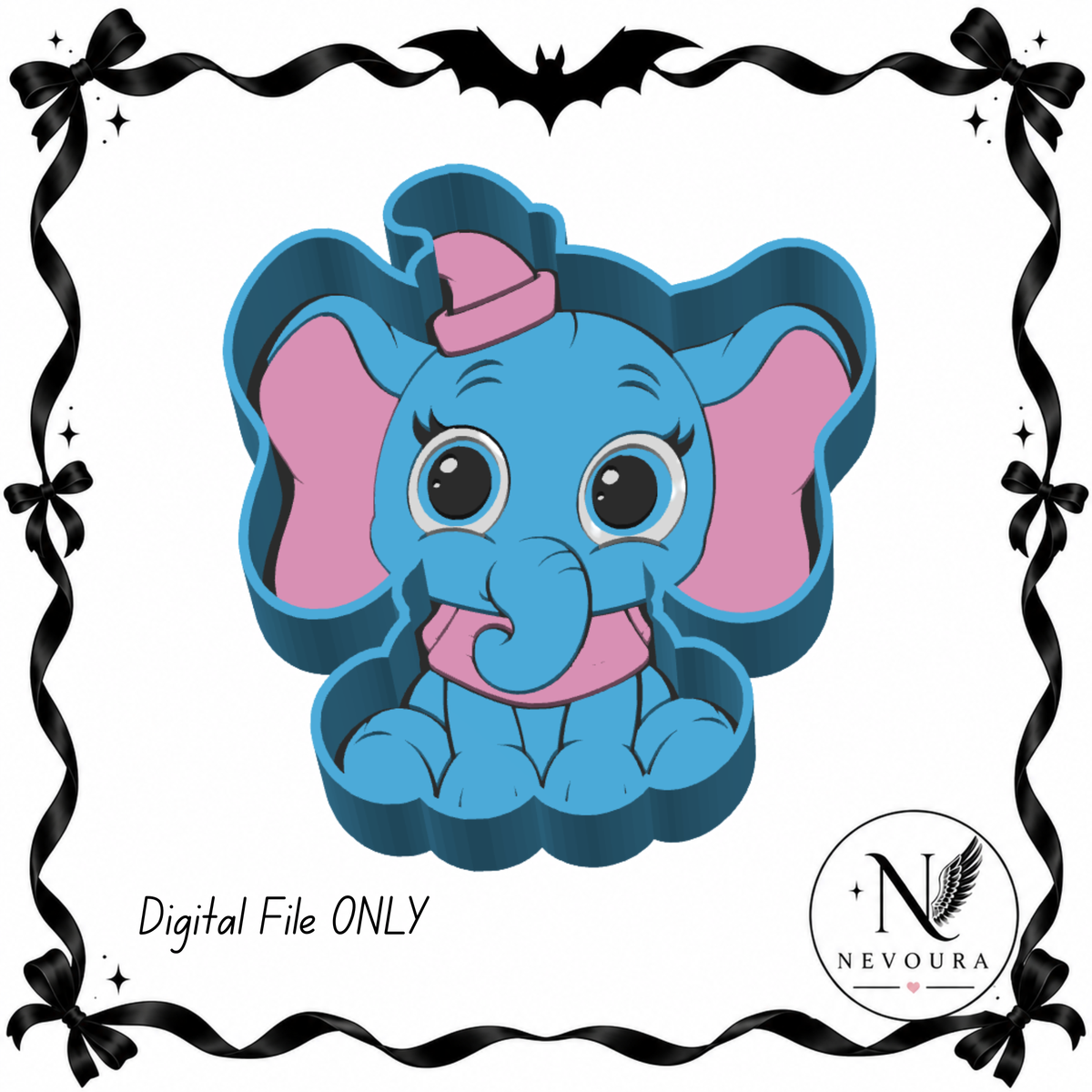 Elephant Trinket Tray ( Digital File )